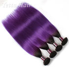 Ombre Purple Two Tone 8A Virgin Hair Extensions không hóa chất