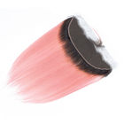 Màu hồng phía trước ombre Phần mở rộng tóc của con người Silk 10A Lớp rối miễn phí
