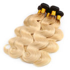10A Lớp 100% Peru Phần mở rộng tóc người ombre 1B / 613 Màu tóc vàng