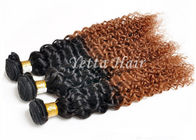Professional Light Brown ombre Remy Hair Dệt No Tang No Mixture