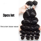 Loose Wave Virgin Peru Human Hair Dệt Loose Tóc xoăn Gói 1B