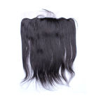 Đen Brazil Straight Silk Base Lace Frontals With Baby Hair Free