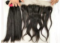 Không có phần mở rộng 100% tóc trinh nữ Brazil tổng hợp 18 inch mượt với ren phía trước