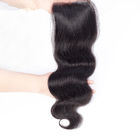 Không rụng tóc Trinh nữ Peru 4 X 4 Đóng cửa mở rộng tóc Body Wave cho Ladys