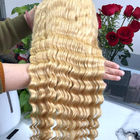 Deep Wave 100% Peru Kiểu tóc con người Phần mở rộng 613 # Màu tóc vàng cho quý cô