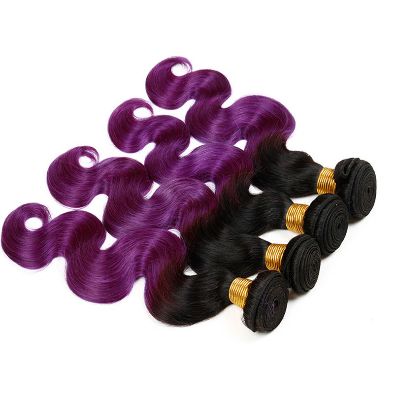 Thoải mái ombre phần mở rộng tóc con người Brazil Virgin Hair Body Wave For Women
